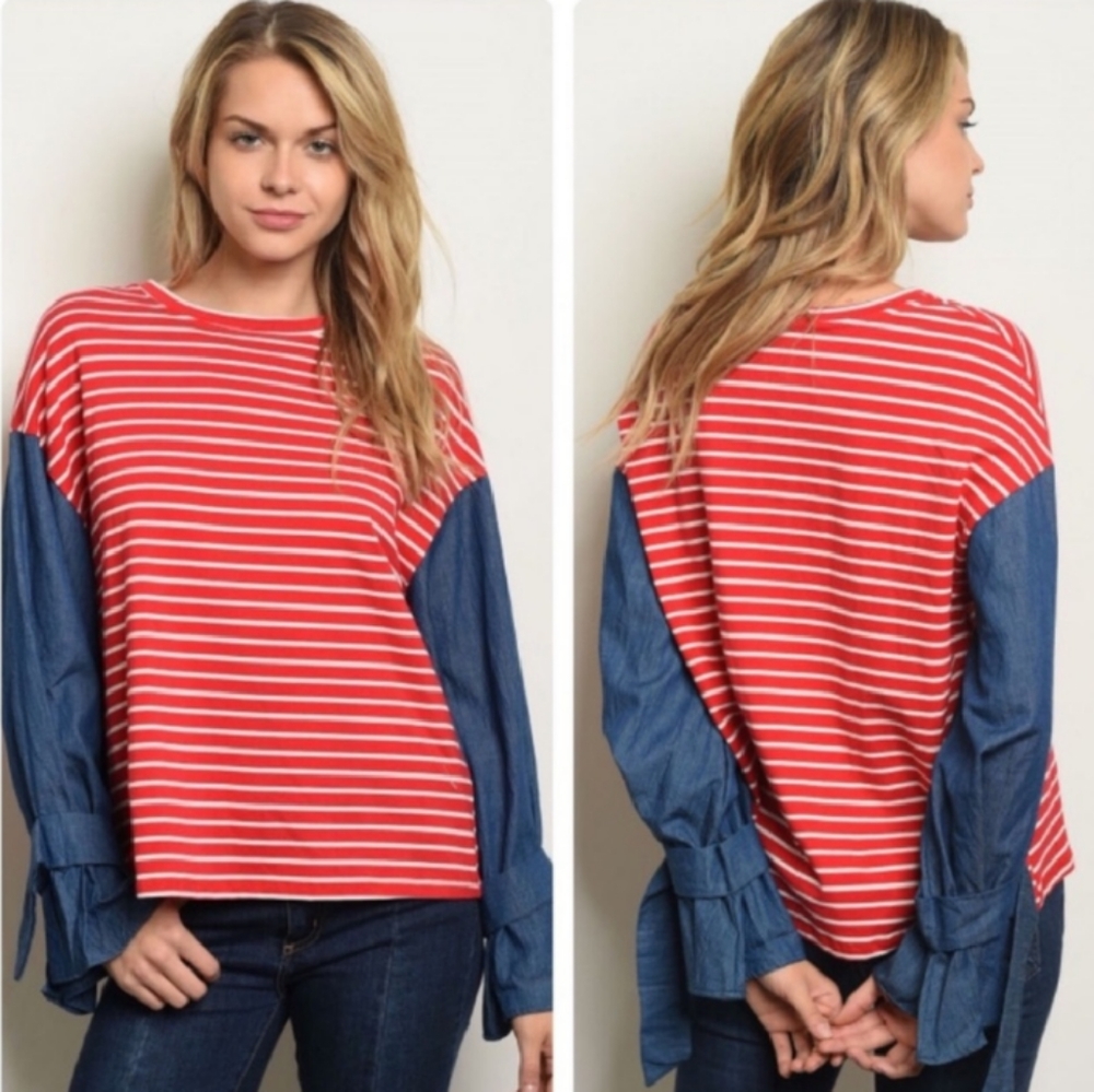 Price Drop 35%! Denim SleeveTop
